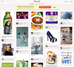 Pinterest homepage